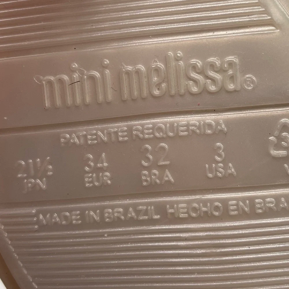 Mini Melissa Vegan Black and Cream now Flats size 3 girls